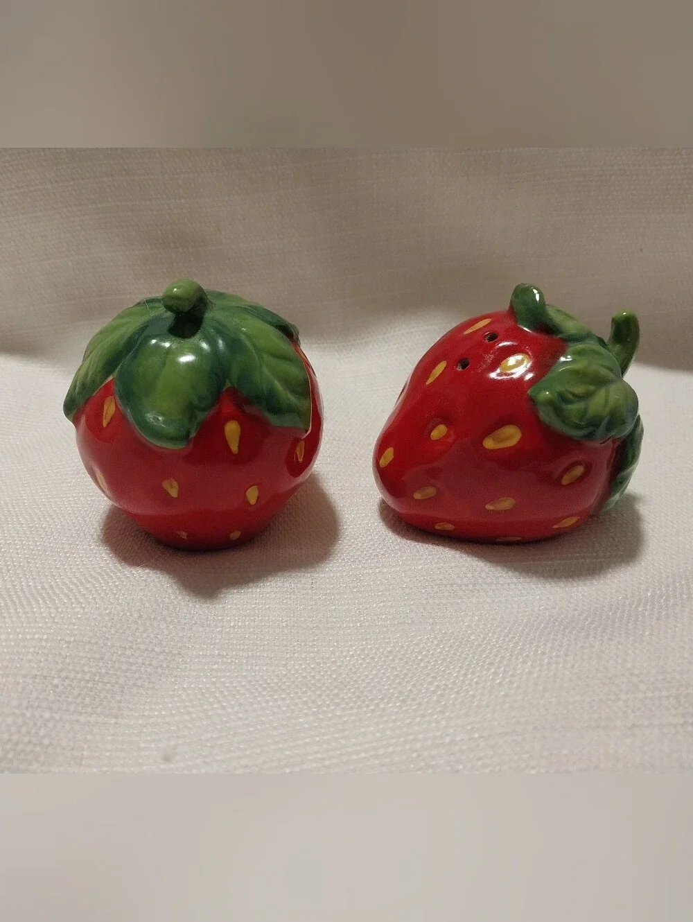 Cost Plus World Market Ceramic Strawberry Salt & Pepper Skakers